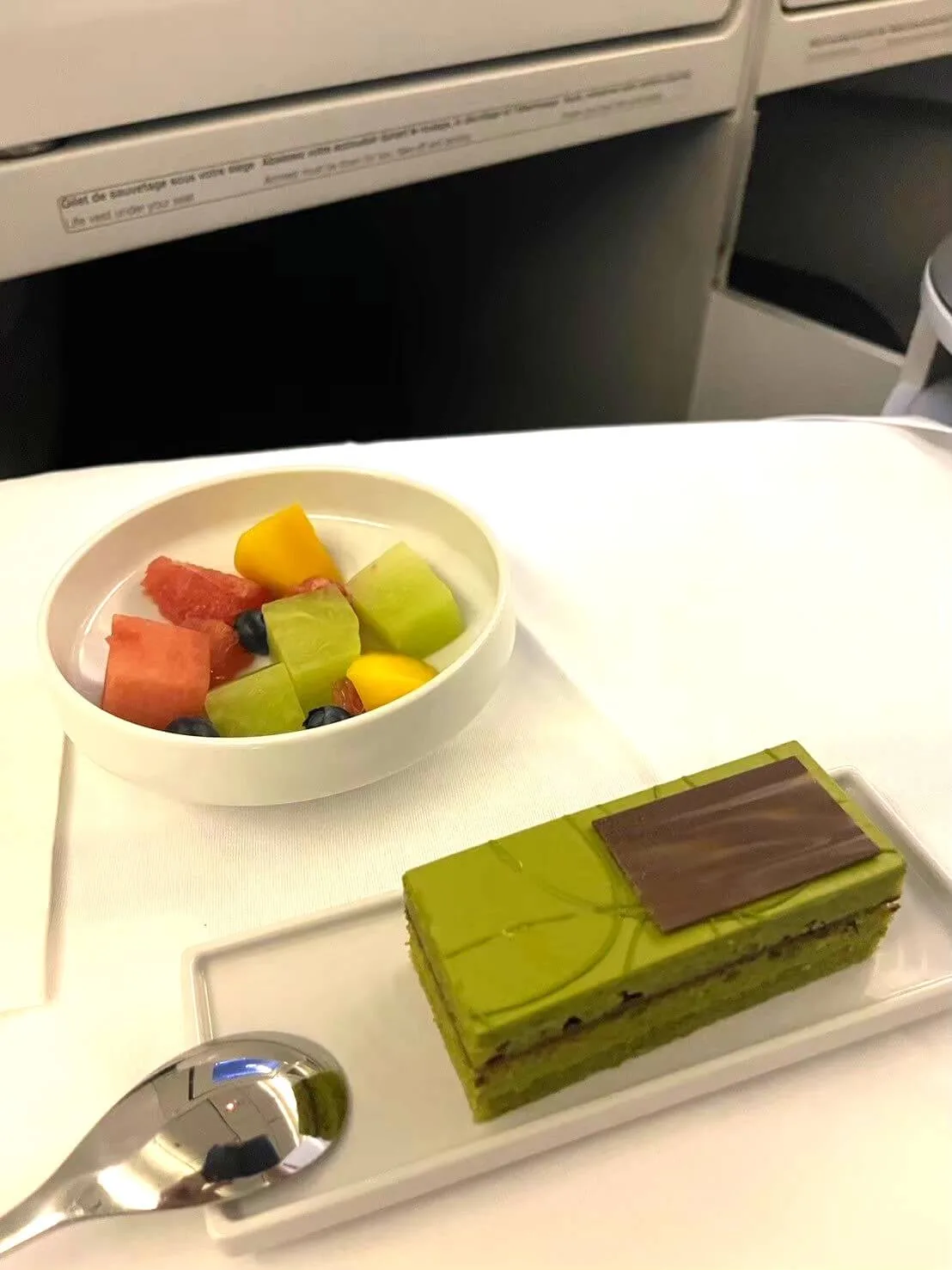 エールフランスのビジネスクラスのスイーツ