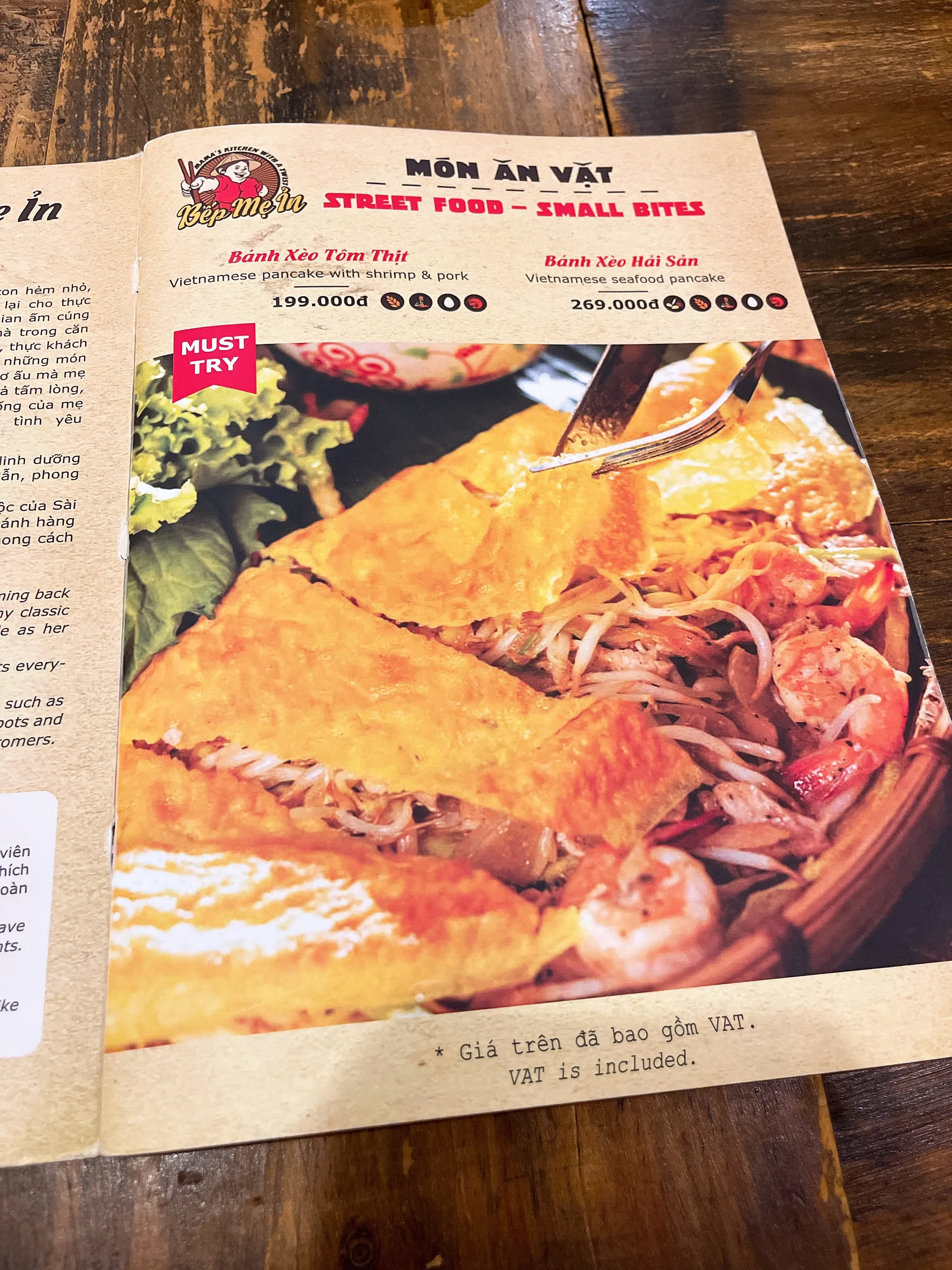 Bep Me inのメニュー